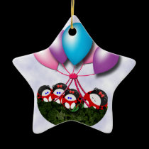 Ladybugs in a balloon ornaments
