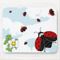 ladybugs in flight mousepads by studio524 ladybugs in flight mousepads