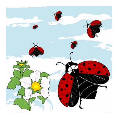 ladybugs in flight poster by studio524