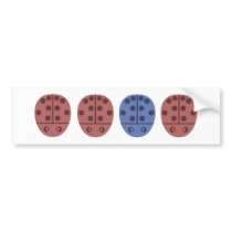 Ladybugs in Pink Blue bumper stickers