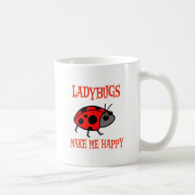 Ladybugs Make Me Happy Coffee Mug