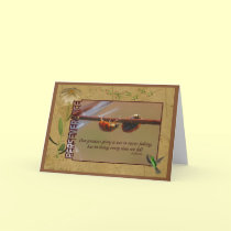 Ladybugs Perseverance Quote Inspirational Card
