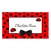 Ladybugs & Polka Dots Mommy Card Business Card Template