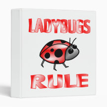 LADYBUGS RULE 3 RING BINDER