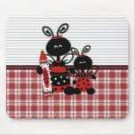 Ladybugs with Crayon Plaid