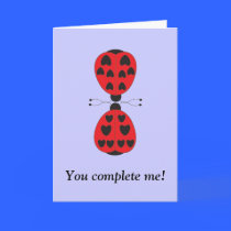 ladybugs, You complete me! cards