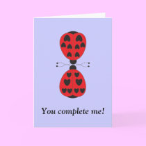 ladybugs, You complete me! cards
