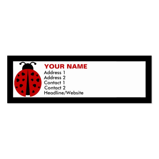 ladybugz. business card template (front side)