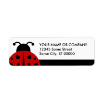 ladybugz. custom return address label