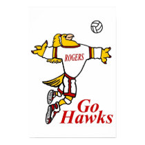 LadyGHawk Volleyball Mascot Poster posters