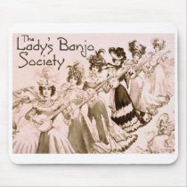 Lady's Banjo Society Mousepad mousepads