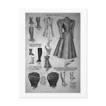 Lady's Bicycle Fashions1897 - Vintage postcards
