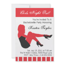 Lady's Night Out Bachelorette Party Invitation