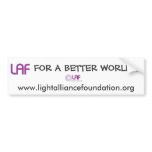 LAF For A Better World Bumper Sticker