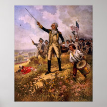 Lafayette's Baptism of Fire by E. Percy Moran Print