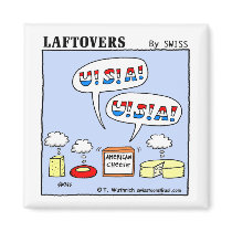 Laftovers American Cheese Cartoon Fridge Magnet