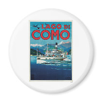 Lago Di Como Italy Vintage Travel Poster Art Magnet