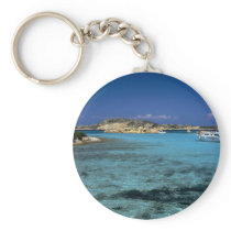 Lagoon, Mediterranean Island of Sardinia Keychains