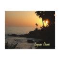 Laguna Beach ocean sunset postcard