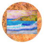 laguna beach splash drip round stickers