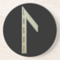 Laguz Rune gold coasters