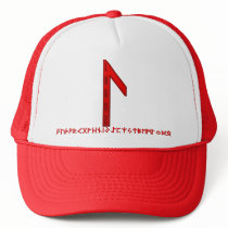 Laguz Rune red Trucker Hats