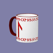 Laguz Rune red mugs