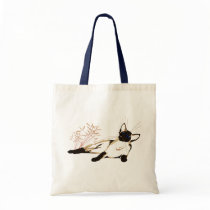 Laid Back Siamese with Leaves Bag