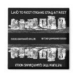 LAID TO REST MEANS STAY AT REST FRIDGE MAGNETS