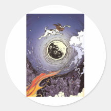 laika round stickers