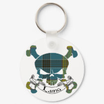 Laing Tartan Skull keychains by Scottish_Tartans Laing Tartan Skull keychains