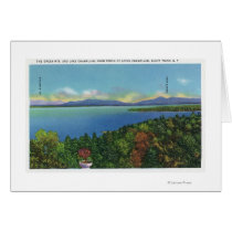 Lake and Green Mountains Greeting Card