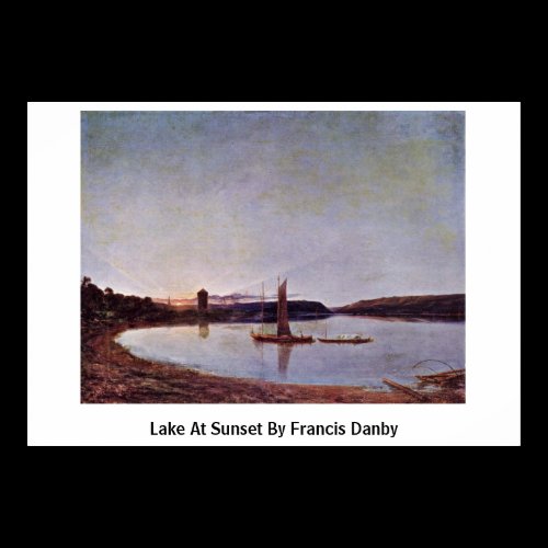 Lake At Sunset By Francis Danby Poster