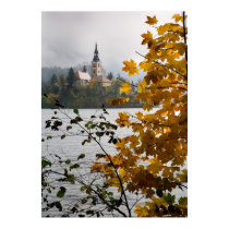 Lake Bled in Autumn posters
