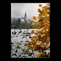 Lake Bled in Autumn posters