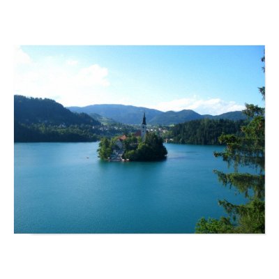 Lake Bled Island Slovenia Print by nedgey