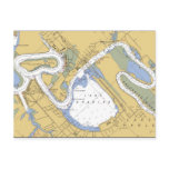 Lake Charles, Louisiana Harbor Chart Postcard