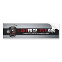 Lake Erie Live Banner Bumper Sticker