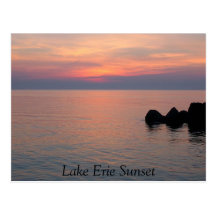 Lake Erie Sunset Post Card