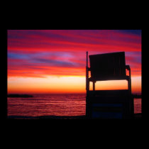 Lake Erie sunset print posters