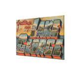 Lake George, New York - Large Letter Scenes Gallery Wrap Canvas