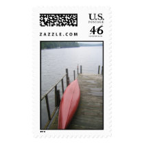 Lake George Red Canoe postage
