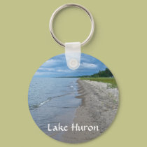 Lake Huron Summer Beach keychains