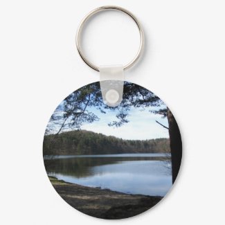 Lake in Brandenburg, Germany Keychain keychain