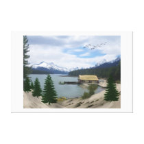 Lake in Canada Canvas Print