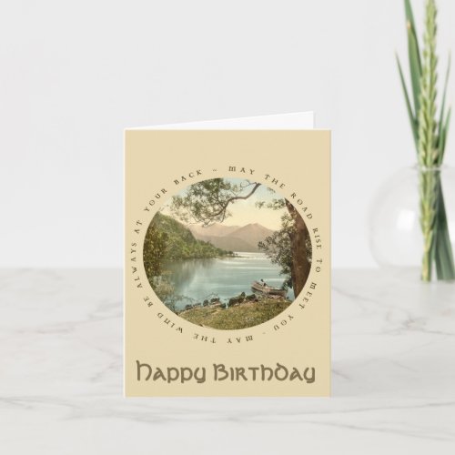 Lake in Kerry Ireland Happy Birthday Card card