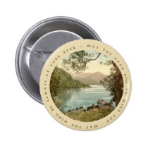 Lake in Kerry Ireland with Irish Proverb Button