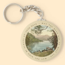 Lake in Kerry Ireland with Irish Proverb Keyring Keychains