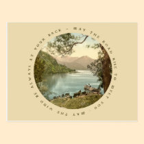 Lake in Kerry Ireland with Irish Proverb Postcard