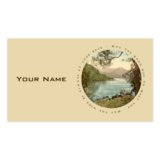 Lake in Kerry Ireland with Proverb Business Card